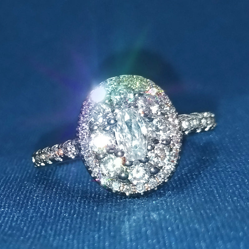 Fashion wild full diamond zircon ring female party party ring hand jewelry - Bellarte Enchanté Fashion wild full diamond zircon ring female party party ring hand jewelry